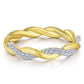 14k Yellow Gold Weave Diamond Band - LR50886E-7Y45JJ