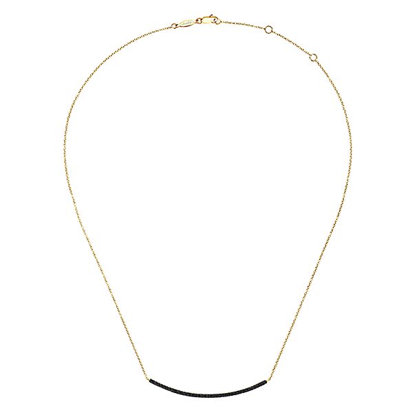14k Yellow Gold Diamond Bar Necklace - NK4274Y4JBD